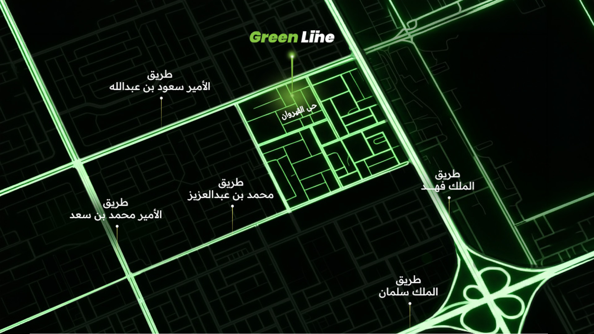 The Green Line map